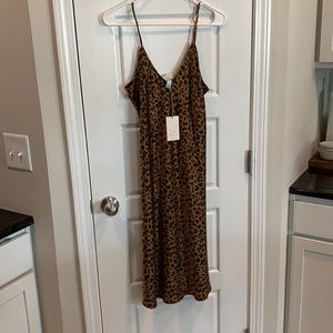 Leopard slip dress